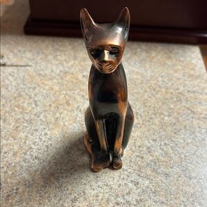 Elegant Brown Cat Figurine